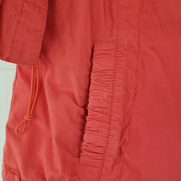 Oleg Cassini Sport Jacket Cropped Blazer PXL RED CINCHED LONG SLEEVES HEM - Picture 4 of 6